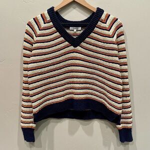 Madewell Arden V-Neck Crop Pullover Sweater - Size: Small